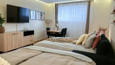 TV/Unterhaltungsangebot in der Unterkunft Grand studio au cœur de Crans et au pied des pistes