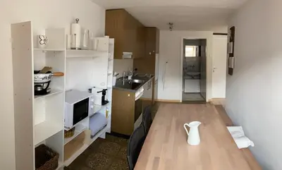 Küche/Küchenzeile in der Unterkunft Chalet Wasserfall 3-Zimmerferienwohnung möbliert