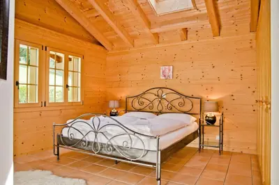 Ein Bett oder Betten in einem Zimmer der Unterkunft Chalet Heimat