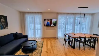 TV/Unterhaltungsangebot in der Unterkunft Silberdistel Brand-new luxury apartment with private terrace