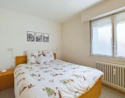 Ein Bett oder Betten in einem Zimmer der Unterkunft Magnifique appartement avec vue sur les sommets enneigés