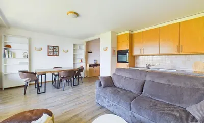 Küche/Küchenzeile in der Unterkunft Magnifique appartement avec vue sur les sommets enneigés
