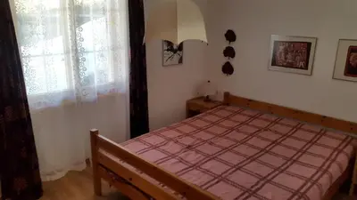 Ein Bett oder Betten in einem Zimmer der Unterkunft Chalet Wandelgrün