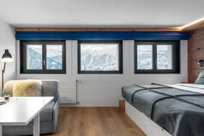 Ein Bett oder Betten in einem Zimmer der Unterkunft Studio Les Bouleaux - 1 lit - 3 pers