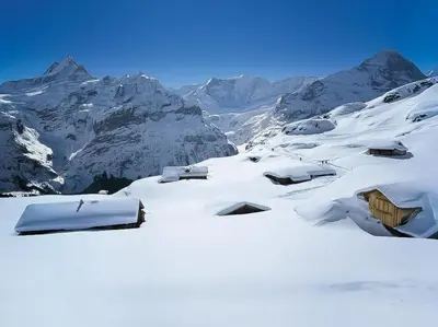 Apartment Aphrodite Ost with magnificent Eiger view im Winter