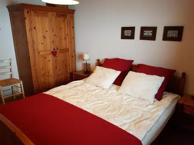 Ein Bett oder Betten in einem Zimmer der Unterkunft Thyon 4pièces, proche des pistes