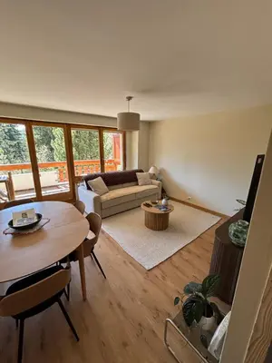 Ein Sitzbereich in der Unterkunft Appartement Crans-Montana