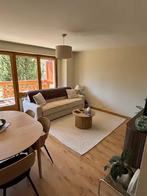Ein Sitzbereich in der Unterkunft Appartement Crans-Montana