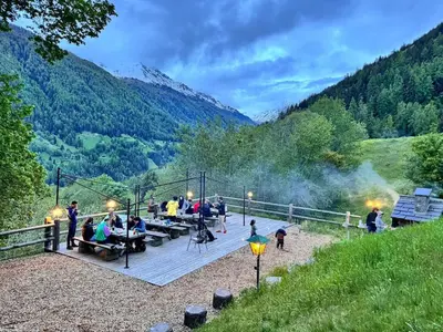 Naturlandschaft in der Nähe des Chalets