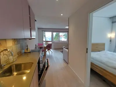 Ein Bett oder Betten in einem Zimmer der Unterkunft Montanji 7- neu renoviert, tolle Aussicht!