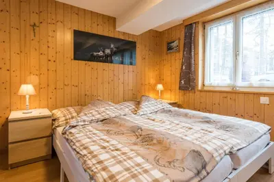 Ein Bett oder Betten in einem Zimmer der Unterkunft Haus Alpenblick