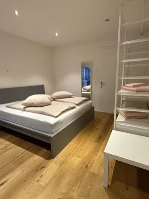 Ein Bett oder Betten in einem Zimmer der Unterkunft Apartment Strahlhorn by Interhome