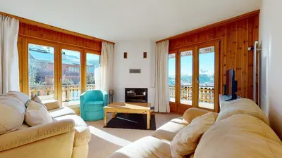 Ein Sitzbereich in der Unterkunft Crêtes X1 023 - SUNNY apartment 5 pers