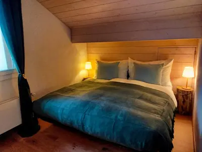Ein Bett oder Betten in einem Zimmer der Unterkunft Chalet Sonnenhof Wengen