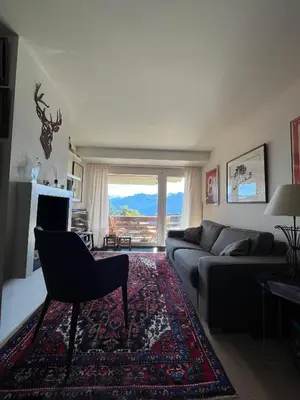 Ein Bett oder Betten in einem Zimmer der Unterkunft Cozy apartment with stunning view