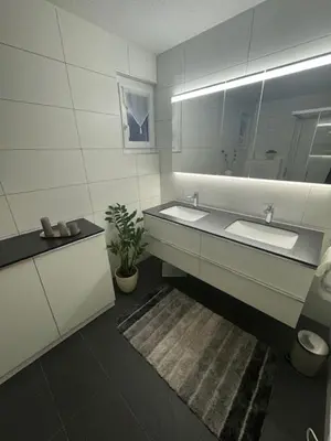 Ein Badezimmer in der Unterkunft Chalet cosy avec vue sublime