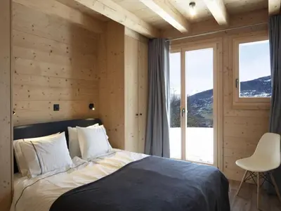 Ein Bett oder Betten in einem Zimmer der Unterkunft Chalet in Les Masses with garden