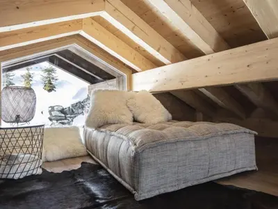 Ein Bett oder Betten in einem Zimmer der Unterkunft Chalet in Les Masses with garden