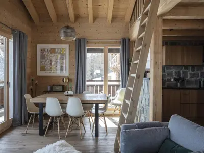 Ein Sitzbereich in der Unterkunft Chalet in Les Masses with garden