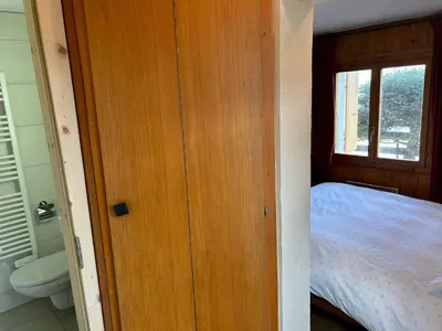 Ein Bett oder Betten in einem Zimmer der Unterkunft Pet-friendly chalet in Veysonnaz