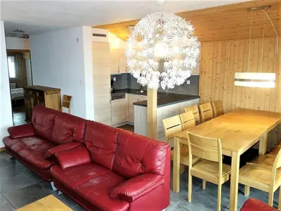 Küche/Küchenzeile in der Unterkunft Apartment in Veysonnaz near Cable Car