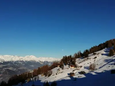 Apartment in Veysonnaz near Cable Car im Winter