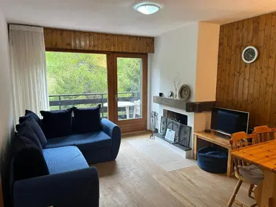 Ein Sitzbereich in der Unterkunft Modern apartment near ski area