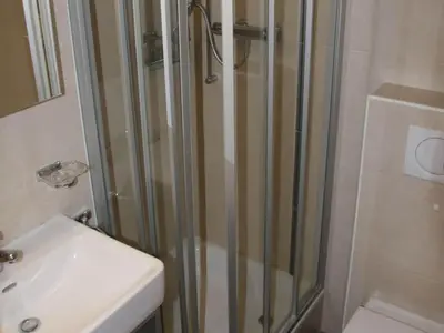 Ein Badezimmer in der Unterkunft Apartment with front balcony