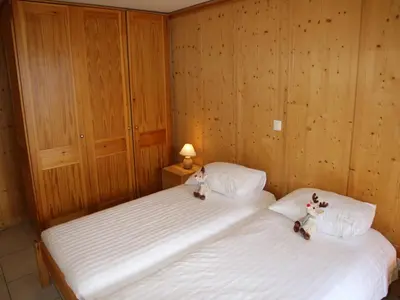 Ein Bett oder Betten in einem Zimmer der Unterkunft Chalet in Veysonnaz near Ski Slopes