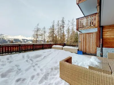Modern apartment in Veysonnaz im Winter