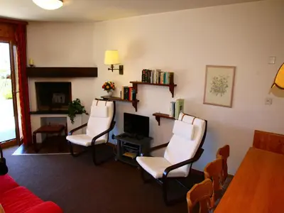 Ein Sitzbereich in der Unterkunft Apartment with Nendaz view
