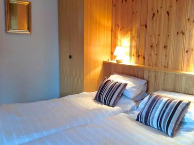Ein Bett oder Betten in einem Zimmer der Unterkunft Sunny chalet in Veysonnaz with garden