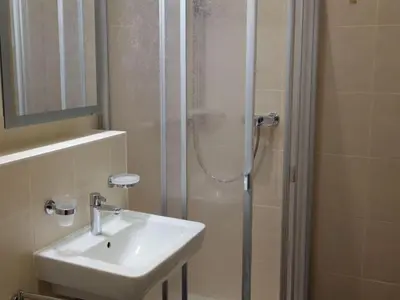 Ein Badezimmer in der Unterkunft Apartment near Veysonnaz ski slope