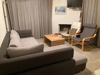 Ein Sitzbereich in der Unterkunft Apartment in Les Mélèzes near Gondola