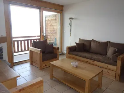 Ein Sitzbereich in der Unterkunft Cosy apartment with balcony