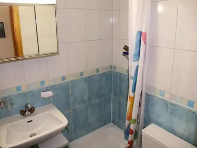 Ein Badezimmer in der Unterkunft Stunning view apartment in Veysonnaz