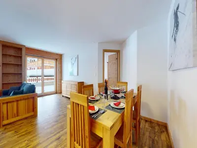 Ein Sitzbereich in der Unterkunft Apartment Veysonnaz near Ski Slopes