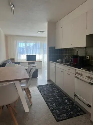 Küche/Küchenzeile in der Unterkunft Gemütliche Wohnung im Haus Pfeiren