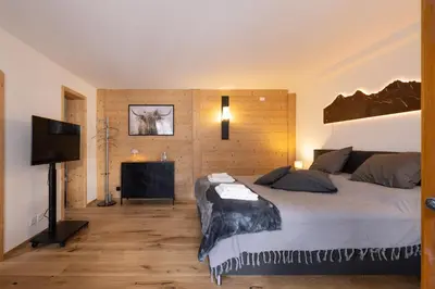 Ein Bett oder Betten in einem Zimmer der Unterkunft Studio zentral in Grindelwald