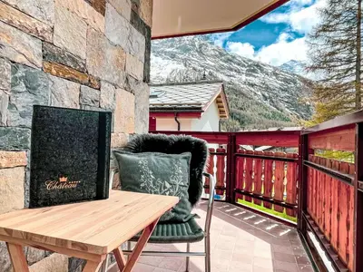 Ein allgemeiner Bergblick oder ein Berglick von der Ferienwohnung aus