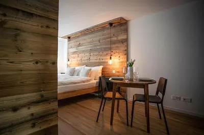 Ein Bett oder Betten in einem Zimmer der Unterkunft MALU appartment Zermatt