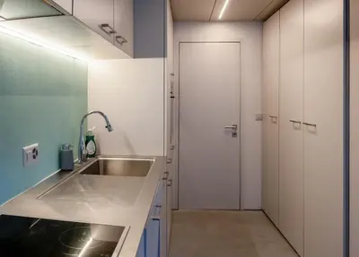 Küche/Küchenzeile in der Unterkunft Tiny house Les Nomades
