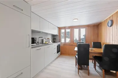 Küche/Küchenzeile in der Unterkunft Charmant appartement familiale proche de Saas-Fee
