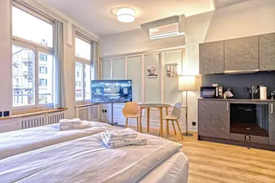 Küche/Küchenzeile in der Unterkunft BANK House Studio M 106 - GRIWA RENT