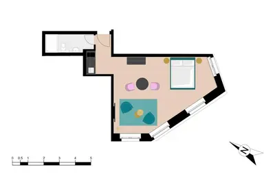 Grundriss der Unterkunft BANK House Studio L 205 - GRIWA RENT