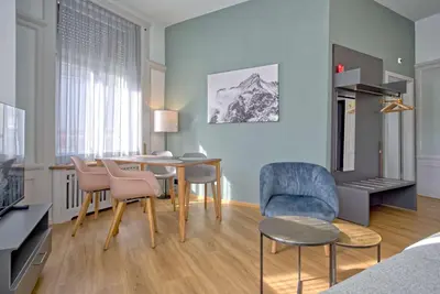 Küche/Küchenzeile in der Unterkunft BANK House Apartment XL 105 - GRIWA RENT