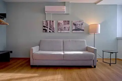 Ein Sitzbereich in der Unterkunft BANK House Apartment XL 404 - GRIWA RENT