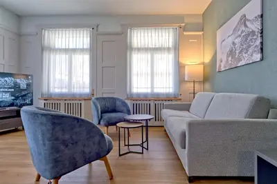 Ein Sitzbereich in der Unterkunft BANK House Suite 303 - GRIWA RENT