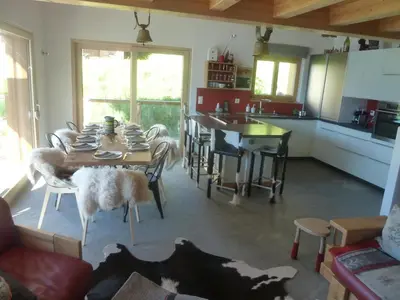 Küche/Küchenzeile in der Unterkunft Chalet Mont Noble, Les Masses, 4 Vallées Verbier