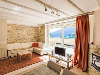 Ein Sitzbereich in der Unterkunft Apartment Cristal-10 by Interhome